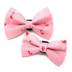 Pink Flamingo Dog Bow Tie
