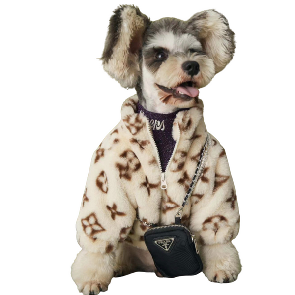 Diamonds and Hearts Fur Coat for Dogs