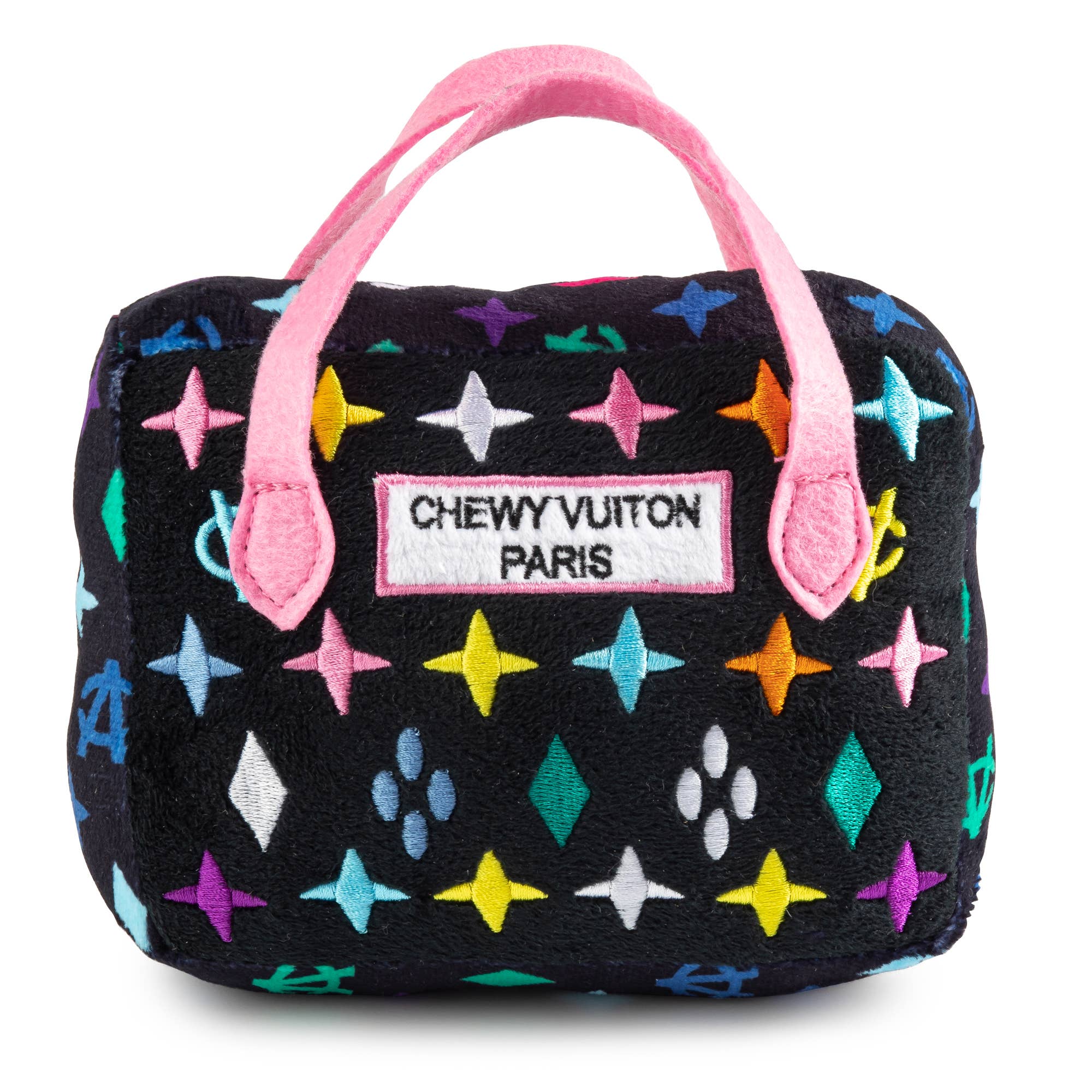 Black Monogram Chewy Vuiton Handbag Squeaker Dog Toy – Petit Pups