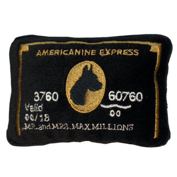 Americanine Express Bark Card Squeaky Dog Toy