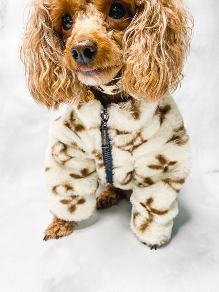 Diamonds and Hearts Fur Coat for Dogs