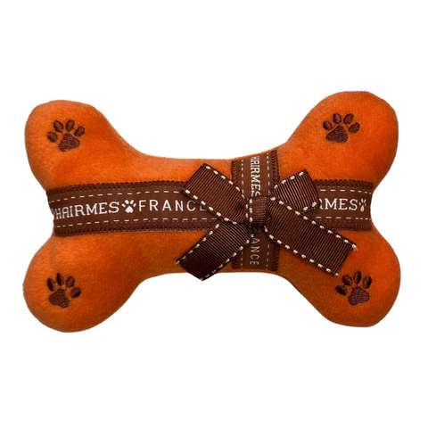 Chewy Vuiton Bone Petit Squeaky Dog Toy – Petit Pups Pawtique & More